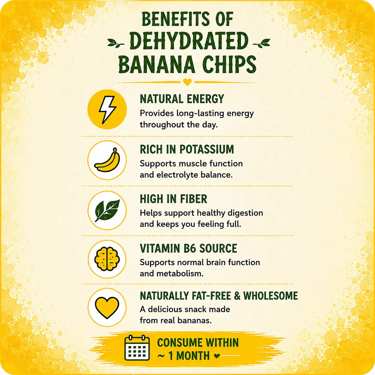 Banana Crunch - Dehydrated Banana Chips